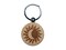 Solar Eclipse Sun Moon Engraved Wood Round Keychain Tag Charm